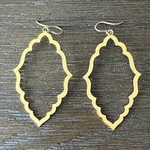 Gold Filigree Dangle Earrings